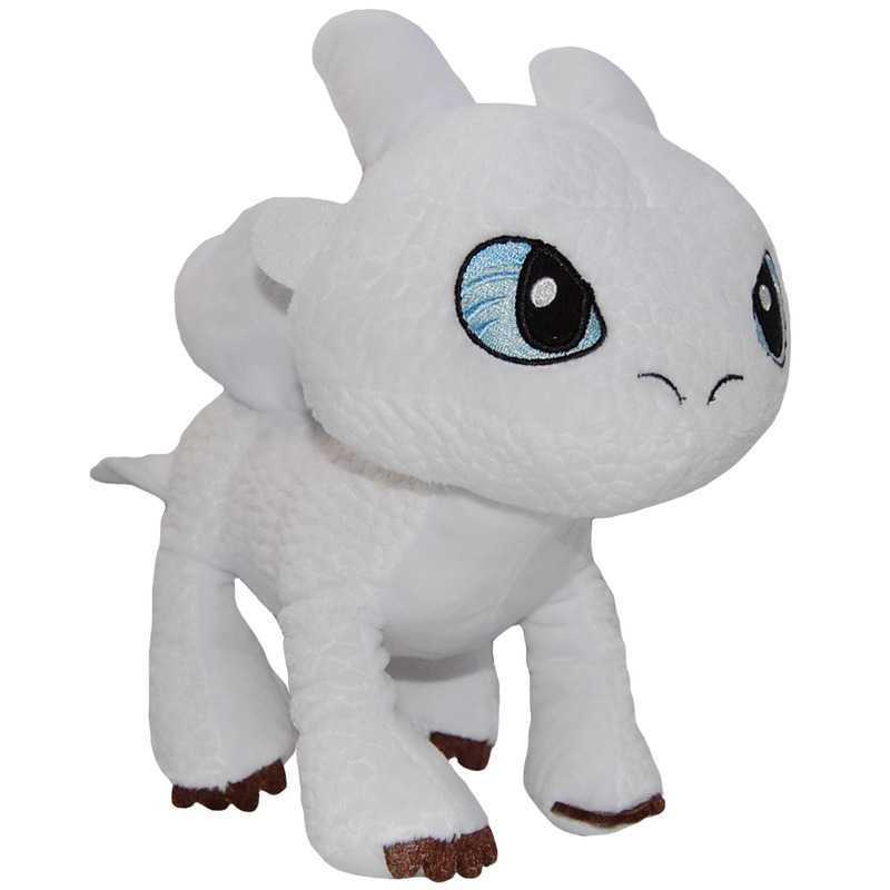 Jucarie din plus Light Fury soft, Dragons, 30 cm