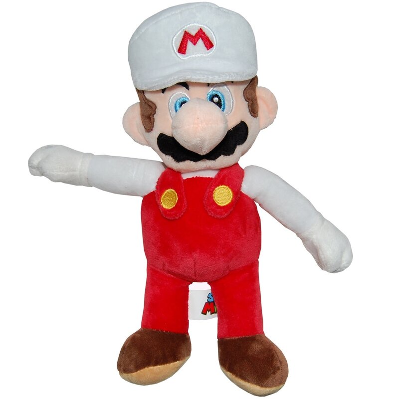 Play by Play - Jucarie din plus Mario 30 cm, Cu sapca Super Mario, Alb