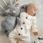 Jucarie din plus pentru copii BabyJem Sleeping Mate Midi Bunny (Culoare: Gri) - 11