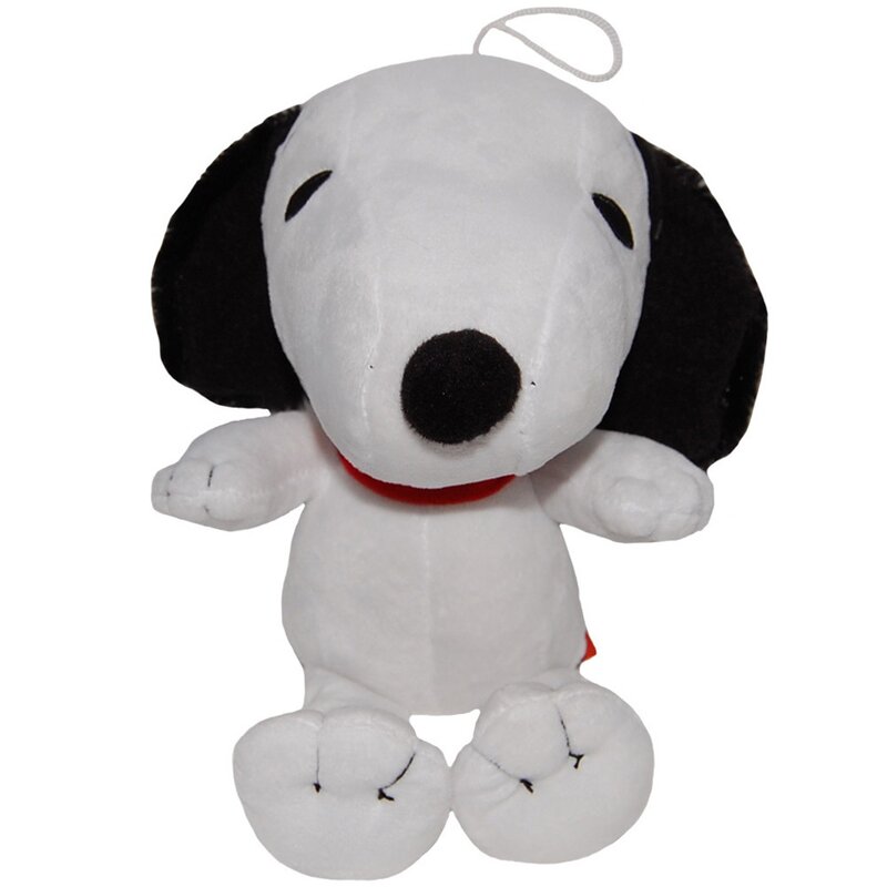 Grupo moya - Jucarie din plus Snoopy asezat cu zgarda rosie, 18 cm