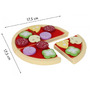 Jucarie interactiva de lemn sub forma de pizza Ecotoys 4221 - 4