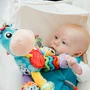 Jucarie, Playgro, Pentru carucior, scoica auto si patut, Cu jucarie de dentitie, Cu sunete, Activity Friend Clip Clop, 39 cm - 8