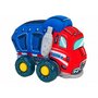 Globo - Jucarie moale pentru copii tip Camion Tonka cu sunete, cu roti si accesorii din plastic, Albastru - 1