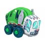 Globo - Jucarie moale pentru copii tip masina de Gunoi Tonka cu sunete cu roti si accesorii din plastic, Verde - 1