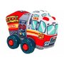 Globo - Jucarie moale pentru copii tip masina de Pompieri Tonka cu sunete cu roti si accesorii din plastic, Rosu - 1