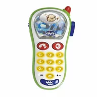 Jucarie muzicala, Chicco, Baby Senses Primul telefon cu vibratii si camera foto, Cu lumini, sunete si vibratii, Stimuleaza dezvoltarea senzoriala si coordonarea mana-ochi, 6 luni+, Multicolor