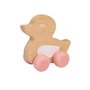 Jucarie naturala Ducky Teether Roz