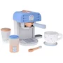 Jucarie pentru bucatarie, Jokomisiada, Aparat de cafea, Din lemn, 6 moduri de preparare, cu accesorii, 18,5 x 18,5 x 14,5 cm, 3 ani+, Alb/Albastru - 2
