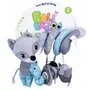 Jucarie pentru carucior, Balibazoo, Fox, Spirala, Multifunctionala, Cu 4 jucarii, 0 luni+, Gri - 5