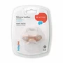 Jucarie pentru dentitie, BabyOno, Suprafata ce permite aplicarea de gel pentru gingii, Se poate pune in frigider pentru racire, Fara BPA, Din silicon, 3 luni+, Bej/Roz - 4