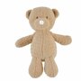 Jucarie plus bebelusi, Nattou, Cuddly Teddy, 22 cm, Material moale si pufos, Stimuleaza motricitatea fina si grosiera, Prieten de joaca si mangaiere, 0 luni+, Maro