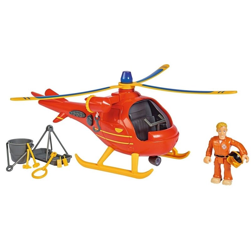 Simba - elicopter wallaby , pompierul sam, cu accesorii, cu figurina