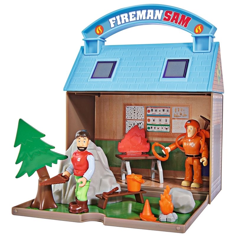 Simba - Jucarie Statie montana Mountain Activity Centre Fireman Sam Bergstation cu 2 figurine si accesorii