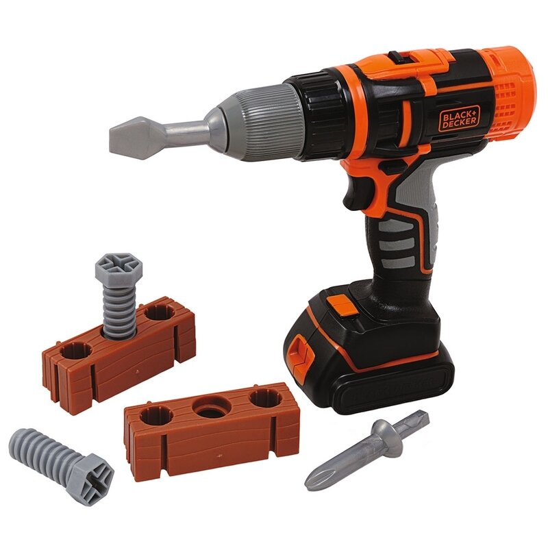 Smoby - unealta bormasina mecanica black & decker cu accesorii