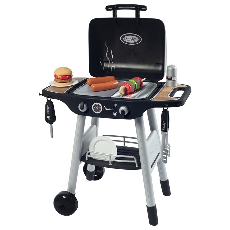 Smoby - set de joaca gratar bbq cu 18 accesorii