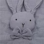 Jucarie textila, New Baby, Baby Rabbit, Pentru bebelusi, Moale, Din muselina, 100% bumbac,30x30 cm, Grey - 3