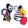 Jucarie zornaitoare, Balibazoo, Twister Toy, Cu jucarii de dentitie, Cu materiale si texturi diferite, 0 luni+, Multicolor - 2