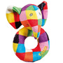 Rainbow designs - Jucarie zornaitoare din plus Elefantul Elmer, 12 cm - 2