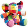 Rainbow designs - Jucarie zornaitoare din plus Elefantul Elmer, 14 cm - 1