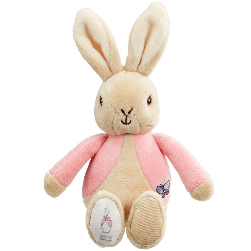 Rainbow designs - Jucarie zornaitoare din plus Flopsy, Peter Rabbit, 16 cm