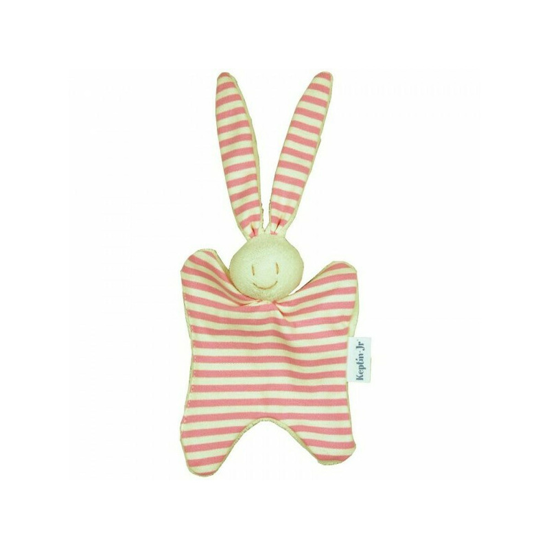 Jucarie zornaitoare textila din bumbac organic – Keptin Jr – Little Rabbit Pink Jucarii & Cadouri
