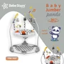 Jumper interactiv, Bebe Stars, Pliabil, Cu scaun rotativ 360 grade, Reglabil pe inaltime in 3 pozitii, Cu jucarii, Cu sunete, Include trambulina, Conform cu EN14036, EN71-1,2,3, EN IEC62115, Pana la 12 kg, 6 luni+, Panda - 7