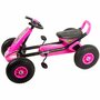 KidsCare - Kart cu pedale si roti gonflabile Driver Kidscare Roz - 4