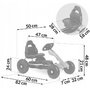 Kart cu pedale si roti gonflabile, Gokart RK-591, Ricokids - Negru - 9