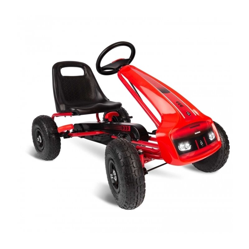 Ricokids - kart gokart rk-593 , cu pedale, rosu