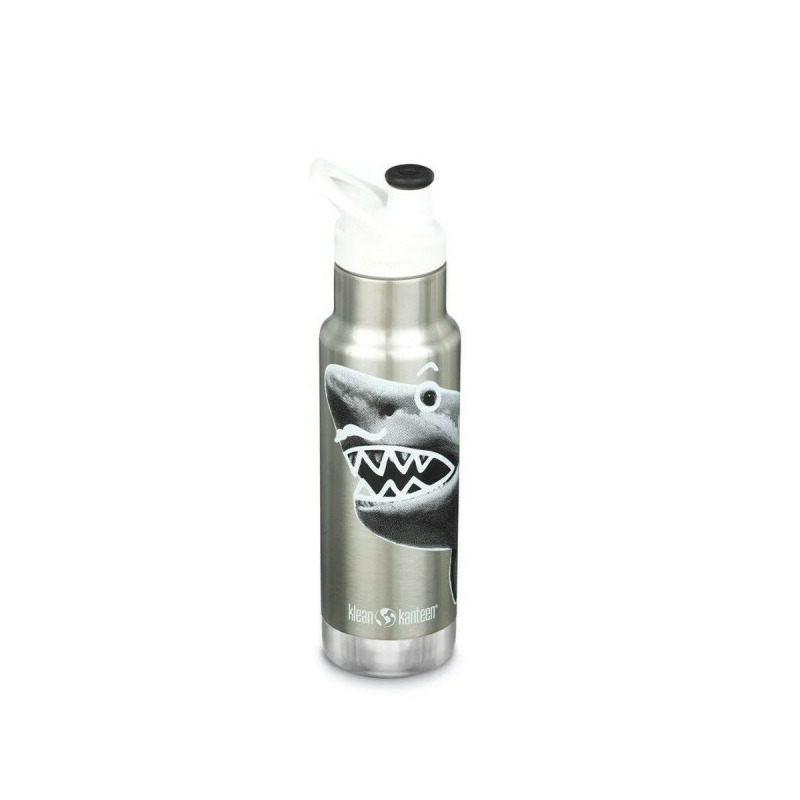 Kid Classic Narrow Shark - Termos din otel inoxidabil 355 ml cu capac sport - Klean Kanteen