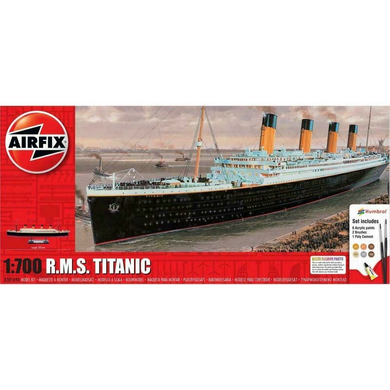 Airfix - Kit constructie Nava de croaziera R.M.S. Titanic Gift Set, scara 1:700