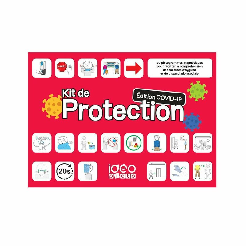 Kit educativ Protectie anti COVID, cu pictograme, Robo