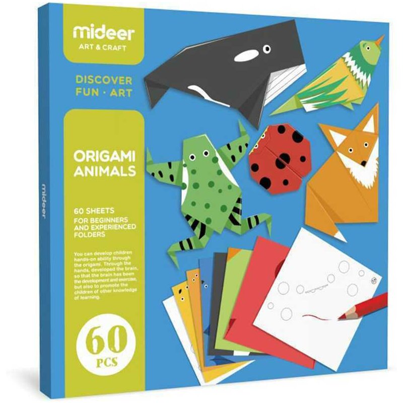 Mideer - set creativ origami animale 60 foi