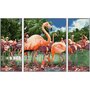 Simba - Pictura pe numere Flamingo , Schipper , 3 tablouri, Multicolor - 5