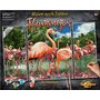 Simba - Pictura pe numere Flamingo , Schipper , 3 tablouri, Multicolor - 7