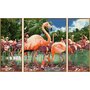 Simba - Pictura pe numere Flamingo , Schipper , 3 tablouri, Multicolor - 9