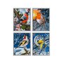 Simba - Pictura pe numere Iarna pasari zgribulite , Schipper , 4 tablouri, Multicolor - 7