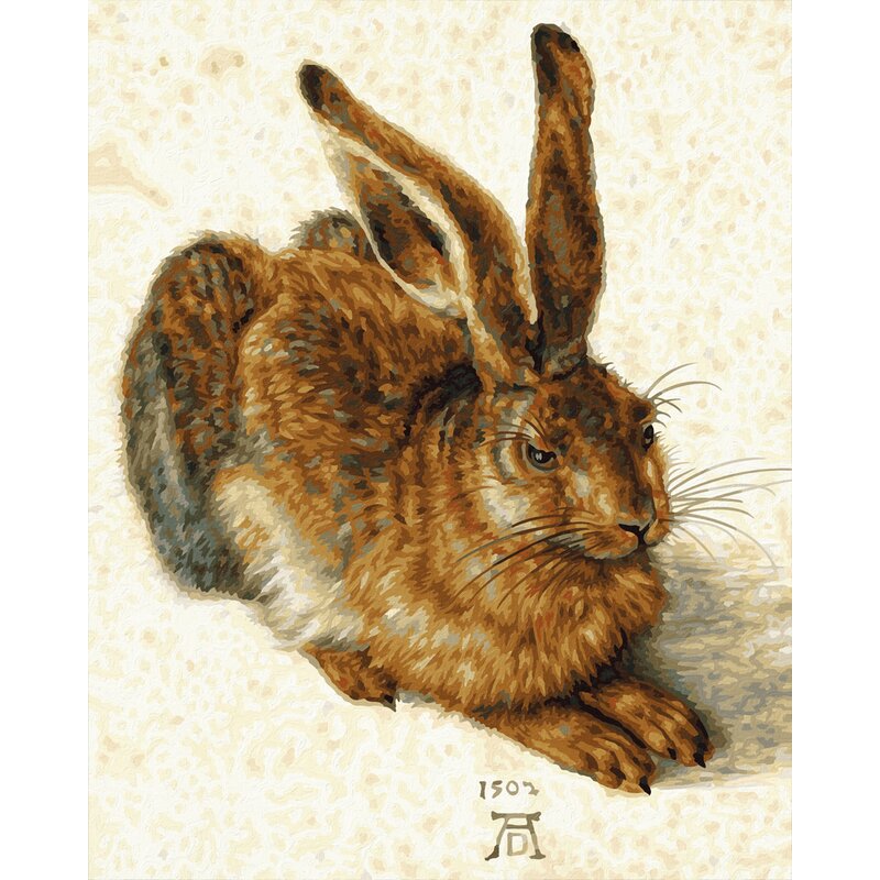 Simba - Pictura pe numere Young hare de albrecht durer , Schipper, Multicolor