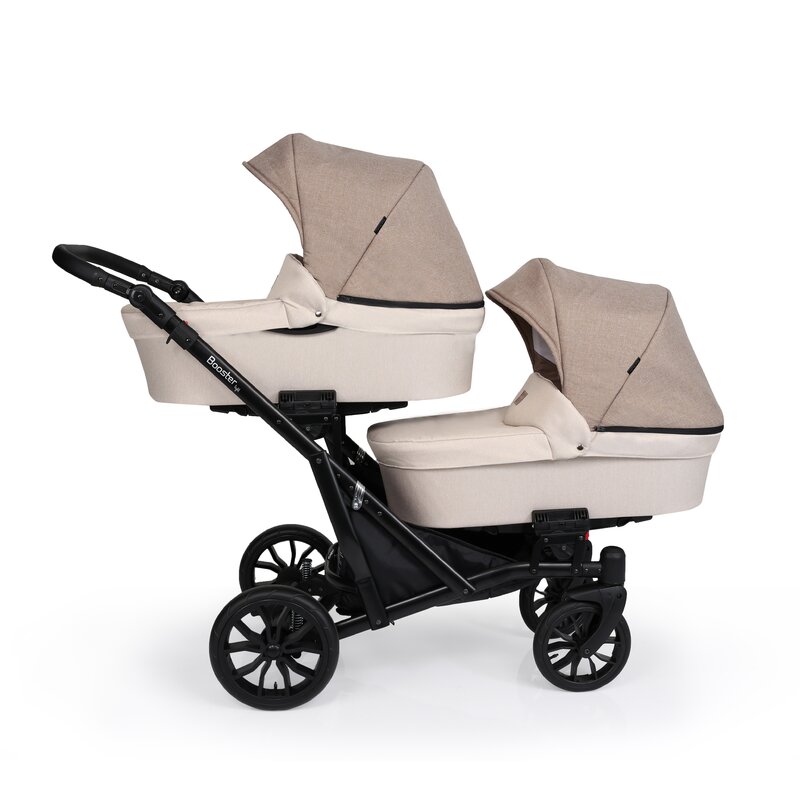 Kunert - carucior gemeni 3 in 1 booster light, bej/maro