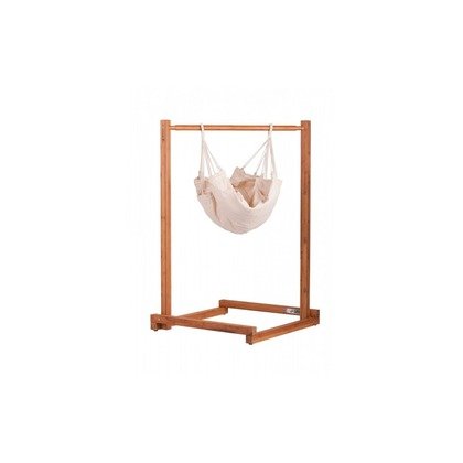 La Siesta Hamac Bebe Yayita Bumbac Bio Alb Suport Lemn