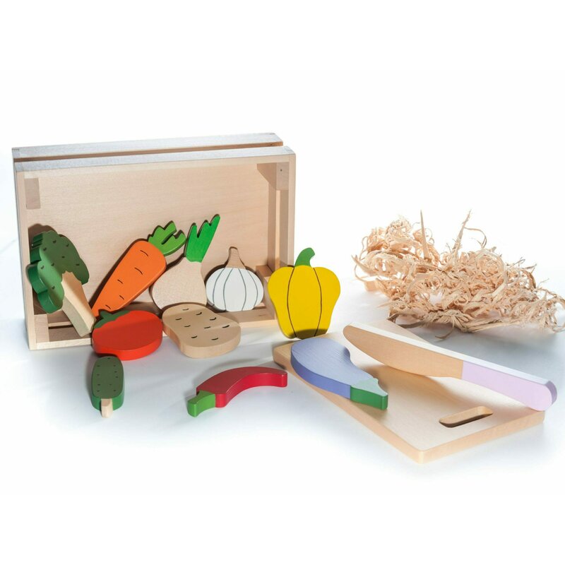 Marc toys - ladita cu fructe si legume, jucarie handmade