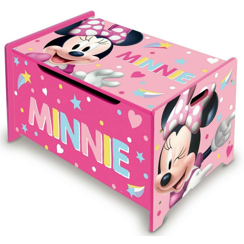 Cutie depozitare jucarii, din lemn pentru jucarii Minnie's Bow-tique