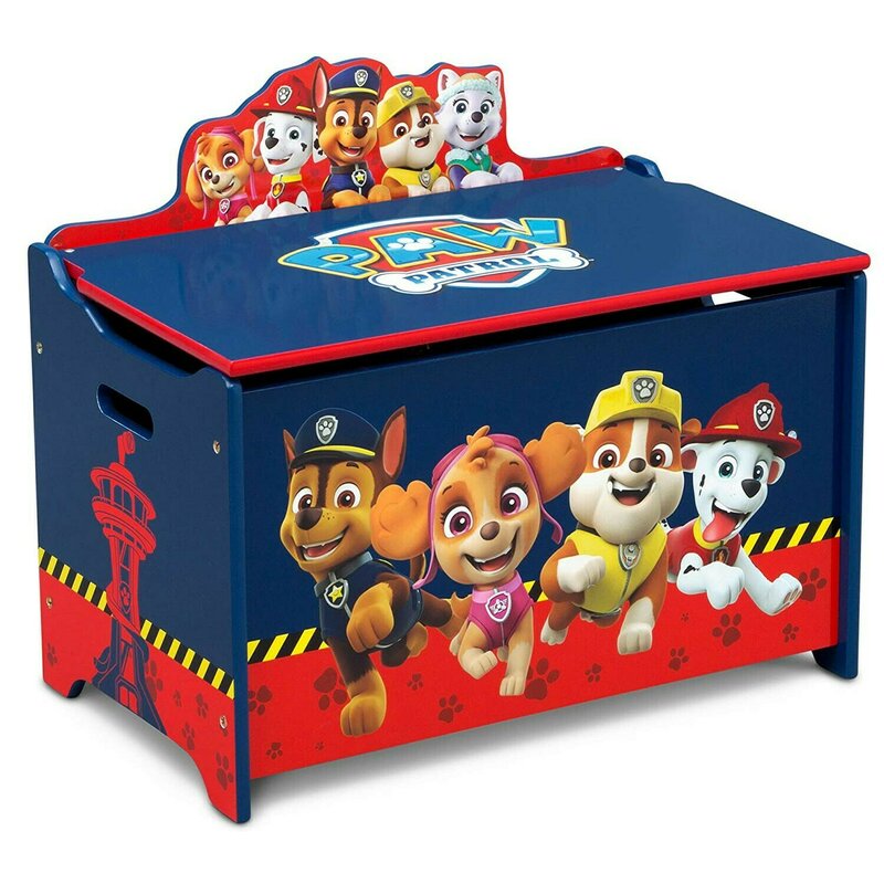 Delta children - mobilier depozitare jucarii ladita paw patrol din lemn, 60x36 cm