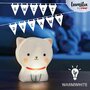 Reer - Lampa de veghe cu LED, cu oprire cronometrata, forma pisicuta, alba, Lumilu Cute Friends Cat,  52320 - 3