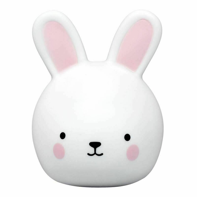 Reer - lampa de veghe si veioza cu touch, 2in1, prindere perete, cu led, lumina reglabila si oprire cronometrata, forma iepuras, lumilu touch light bunny, 52200