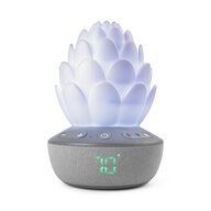 Lampa de veghe, Skip Hop, Succulent Glow, Senzor inteligent activat automat de plansul copilului, Functie de voce personalizata, 8 sunete și melodii, 7 culori statice, Spectacol luminos animat, Termometru, 0 luni+, Multicolor
