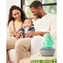 Lampa de veghe, Skip Hop, Succulent Glow, Senzor inteligent activat automat de plansul copilului, Functie de voce personalizata, 8 sunete și melodii, 7 culori statice, Spectacol luminos animat, Termometru, 0 luni+, Multicolor - 4