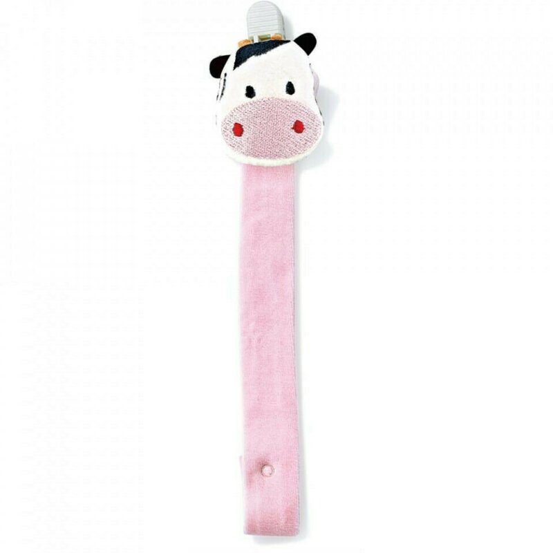 Babyjem - lantisor pentru suzeta din material textil (culoare: gri)