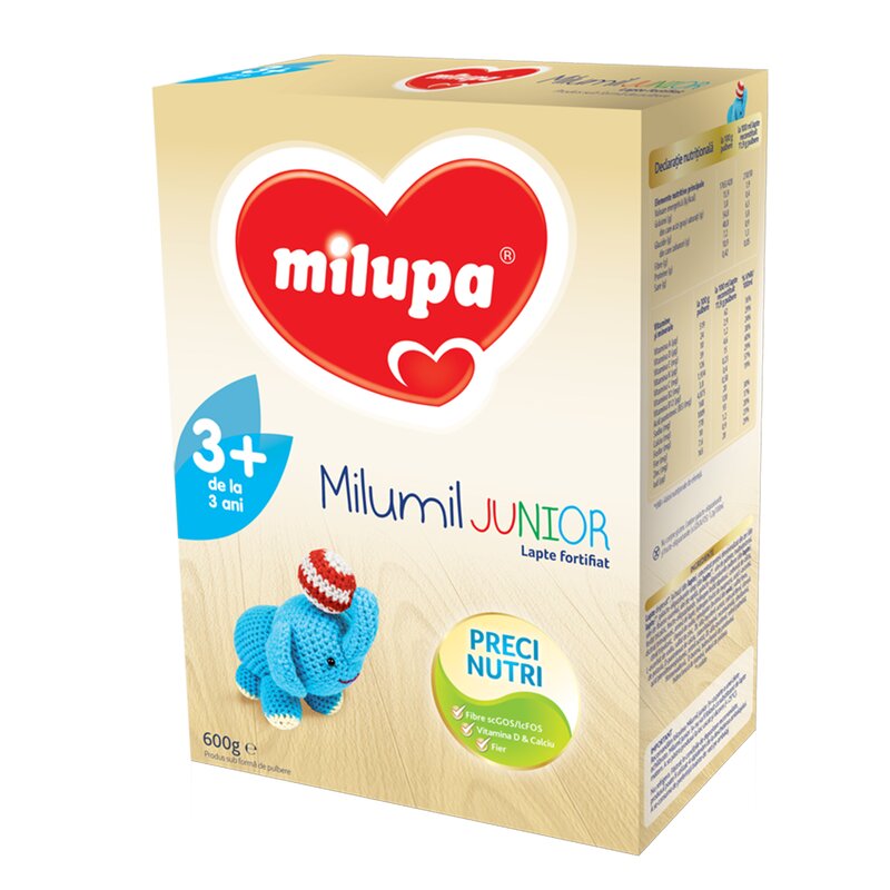 Milupa - lapte praf milumil junior 3+, 600g, 3ani+