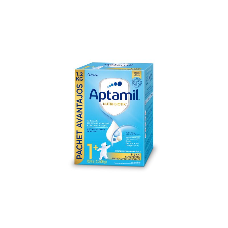 Lapte praf Nutricia Aptamil Junior 1+ , 1200g, 12luni+